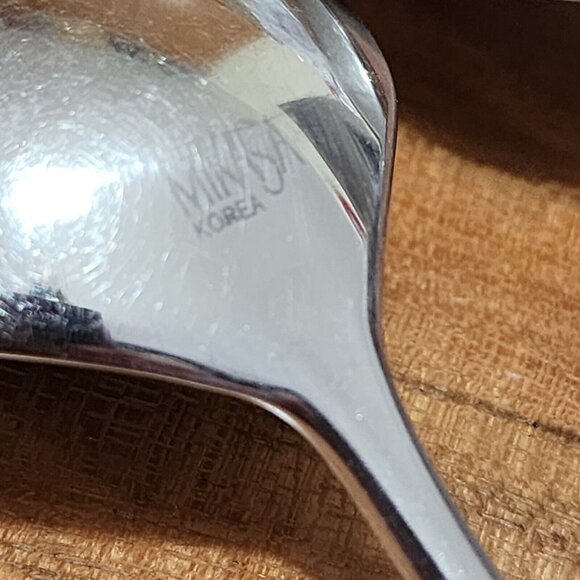 2 Mikasa French Countryside Oval Soup Spoons 7.75" stainless formal to casual - Picture 7 of 12